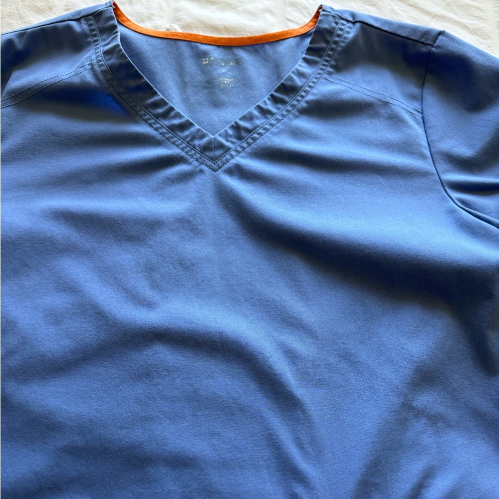 Blue Scrub Top.